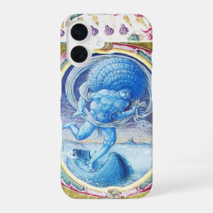 FUNDA PARA iPhone 16 ALEGORÍA DEL VIENTO MINIATURA FLORAL ANTIGUA MONOG