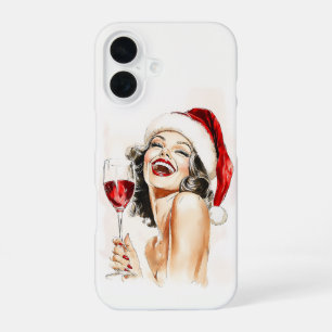 Funda Para iPhone 16 Alegría Navideña Vintage en Acuarela