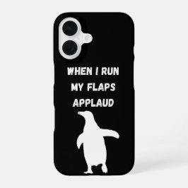 Funda Para iPhone 16 aleteo de pingüino aplaudiendo inapropiado vergonz