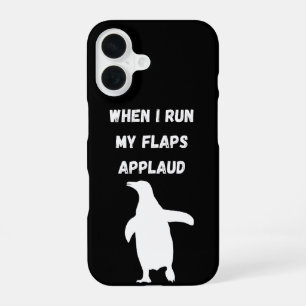 Funda Para iPhone 16 aleteo de pingüino aplaudiendo inapropiado vergonz