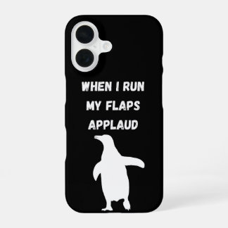 Funda Para iPhone 16 aleteo de pingüino aplaudiendo inapropiado vergonz