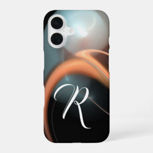 Funda Para iPhone 16 ALIEN PEARL MONOGRAM Fractal blanco rosado Swirls