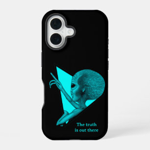 Funda Para iPhone 16 Alienígena Gris, la verdad está ahí fuera