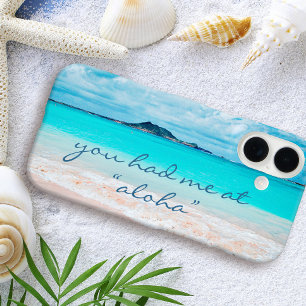 Funda Para iPhone 16 Aloha Cita Hawaii Turquoise Ocean Sandy Beach