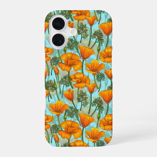 Funda Para iPhone 16 amapola de California (Reverso )