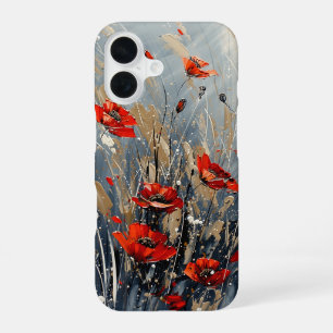 Funda Para iPhone 16 Amapolas Ígneas