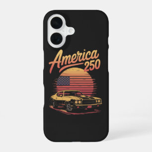 Funda Para iPhone 16 América 250 US Atardecer Retro