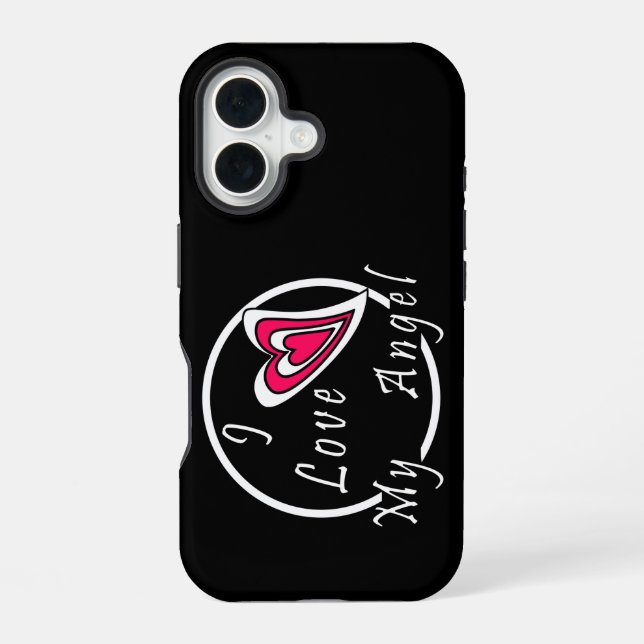 Funda Para iPhone 16 Amo a mi Ángel   (Reverso )