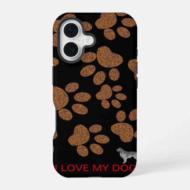 Funda Para iPhone 16 Amo mi perro (Reverso )