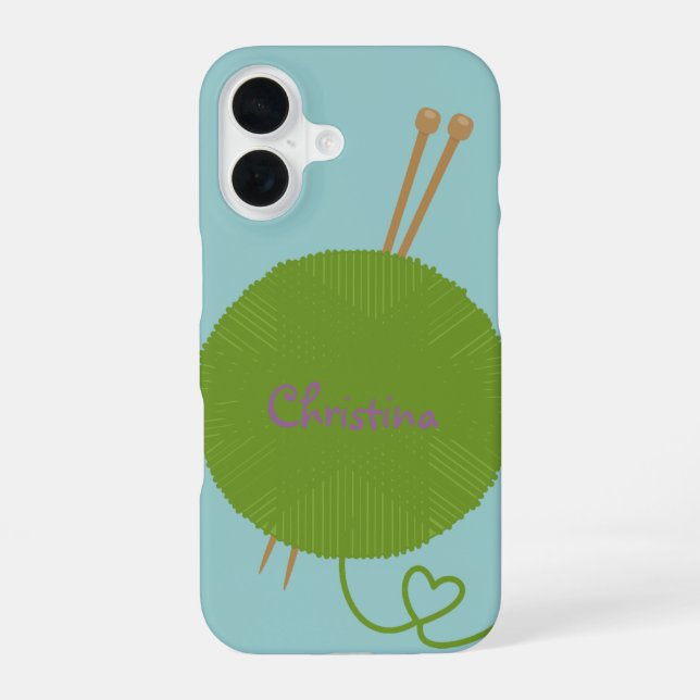Funda Para iPhone 16 Amo tejer (Reverso )