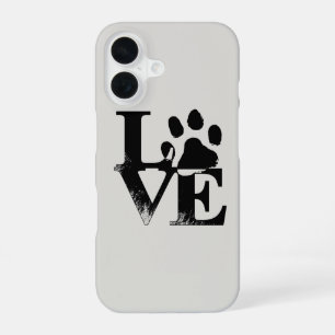 Funda Para iPhone 16 Amor de Huella de Pata