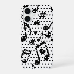 Funda Para iPhone 16 Amor Por La Música Estilo Blanco Y Negro