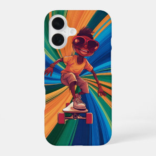Funda Para iPhone 16 Amor sobre Ruedas – Diseño Genial de Corazón Skate