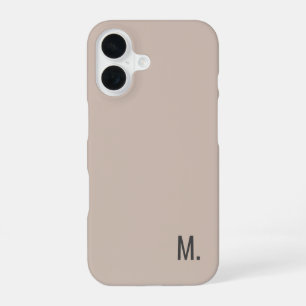 Funda Para iPhone 16 Añadir su nombre inicial Minimalista moderno