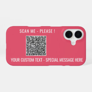 Funda Para iPhone 16 Análisis de código QR personalizado y estuche para