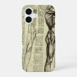 Funda Para iPhone 16 Anatomía Humana de Leonardo da Vinci Músculos Masc