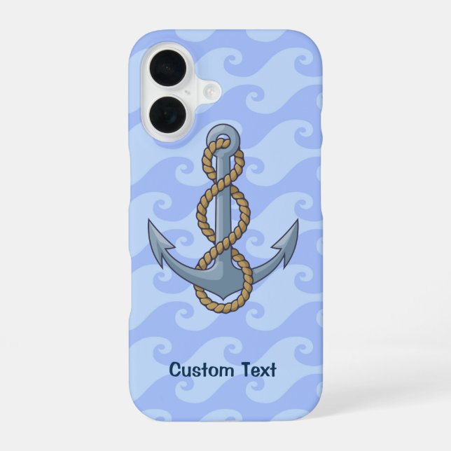 Funda Para iPhone 16 Ancla con cuerda (Reverso )
