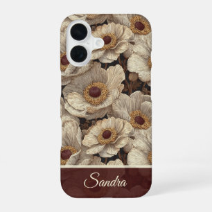 Funda Para iPhone 16 Anémonas Nombre de Regalo de Cumpleaños Extremo