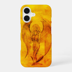 Funda Para iPhone 16 Ángel al estilo de tatuaje