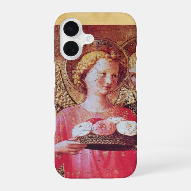 FUNDA PARA iPhone 16 ÁNGEL CON ROSAS (Reverso )