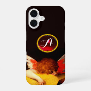 Funda Para iPhone 16 ANGEL JUGANDO LUTE Música Haciendo Monograma Cheru