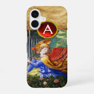 Funda Para iPhone 16 Ángeles recogiendo flores en un paisaje celestial