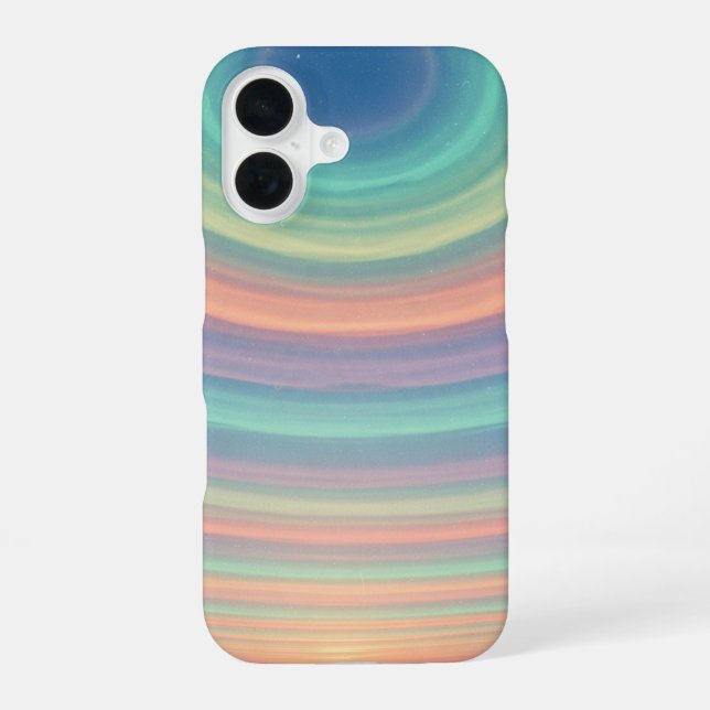 Funda Para iPhone 16 Anillos de Nube Vintage (Reverso )