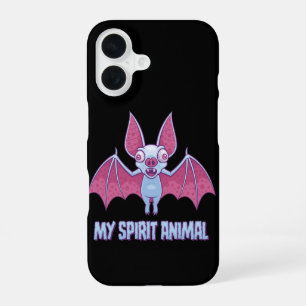 Funda Para iPhone 16 Animal Espíritu Murciélago Albino Quirky
