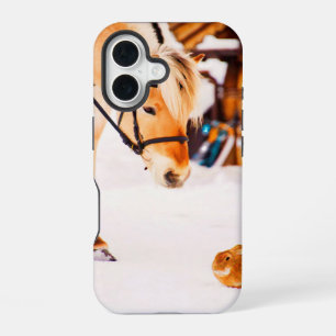 Funda Para iPhone 16 Animales de granja caballo conejo