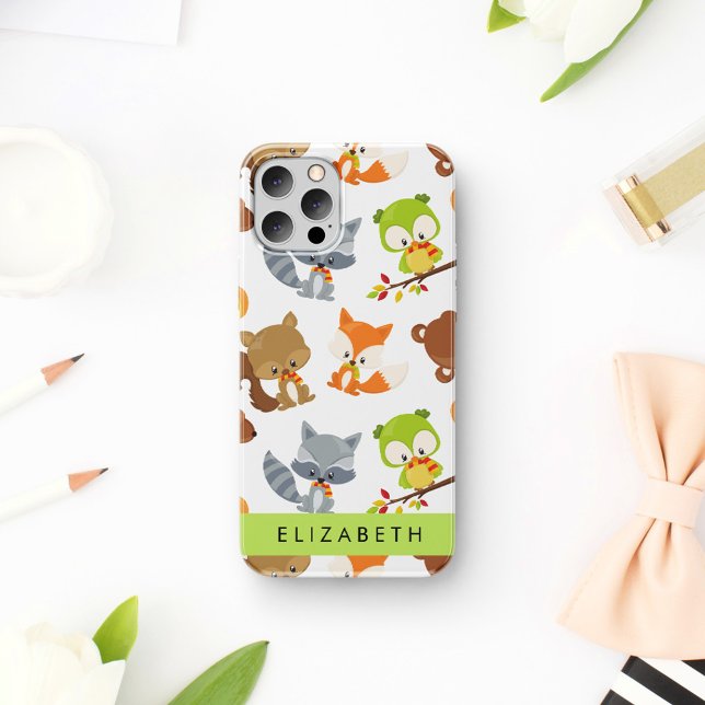 Funda Para iPhone 16 Animales del bosque, Animales forestales, Tu nombr (Subido por el creador)