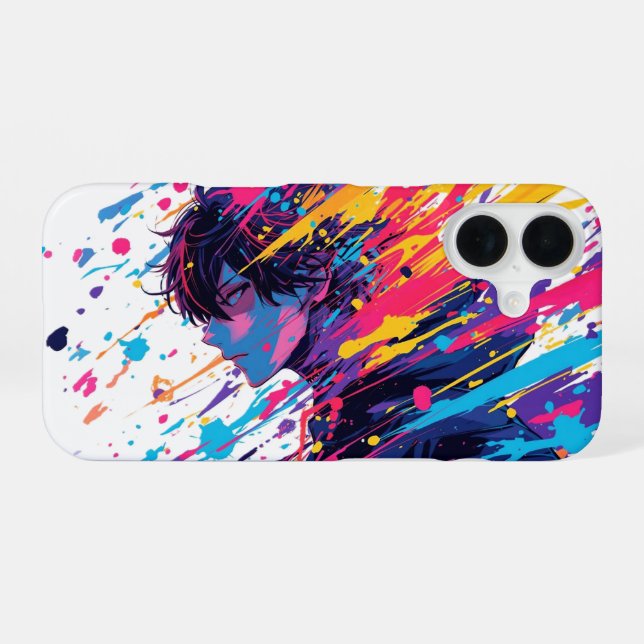 Funda Para iPhone 16 Anime Graffiti Chaos — Color Splash (Reverso Horizontal)