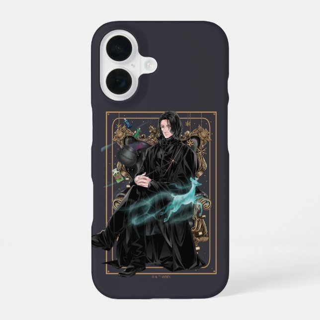 Funda Para iPhone 16 Anime Profesor Severus Snape Sentado (Reverso )