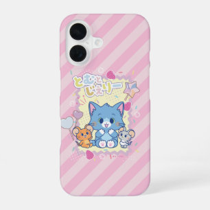 Funda Para iPhone 16 Anime Tom y Jerry Diversión de Fresa