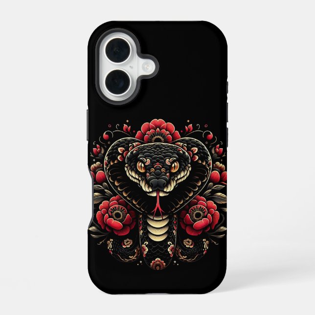 Funda Para iPhone 16 Año de la Serpiente 2025: Sabiduría, Transformació (Reverso )
