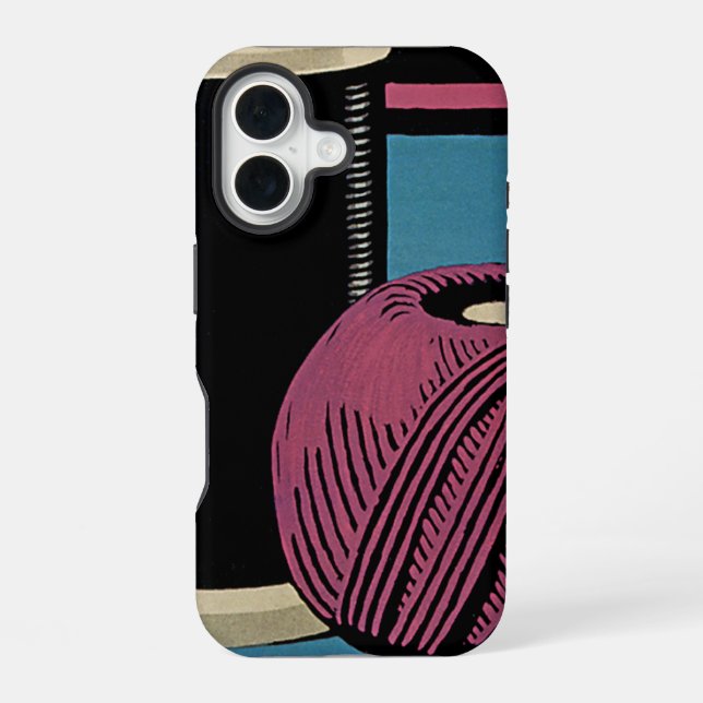 Funda Para iPhone 16 Anuncio vintage de Kronengard Yarn (Reverso )