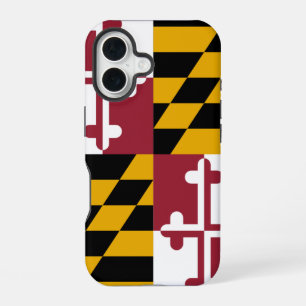 Funda Para iPhone 16 Apple iPhone 16 Funda-Mate con bandera de Maryland