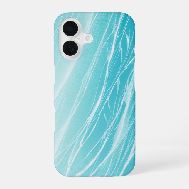 Funda Para iPhone 16 Aqua Wave Shimmering Water Phone Case (Reverso )