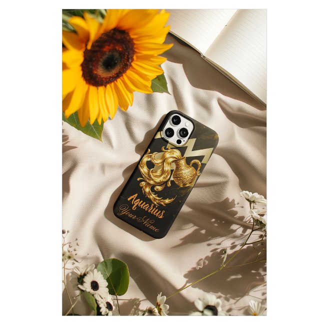 Funda Para iPhone 16 Aquarius Case-Mate Barely There iPhone (Unpredictable. Unapologetic. Aquarius. Customizable for your name!)