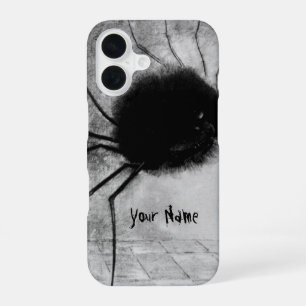 Funda Para iPhone 16 Araña sonriente de Odilon Redon, Halloween vintage