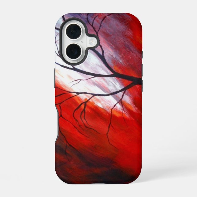 Funda Para iPhone 16 Árbol abstracto (Reverso )