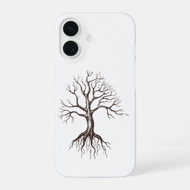 Funda Para iPhone 16 Árbol desnudo (Reverso )