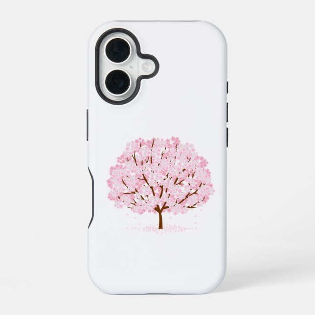 Funda Para iPhone 16 Árbol Sakura en pleno florecimiento - Elegante dis (Reverso )