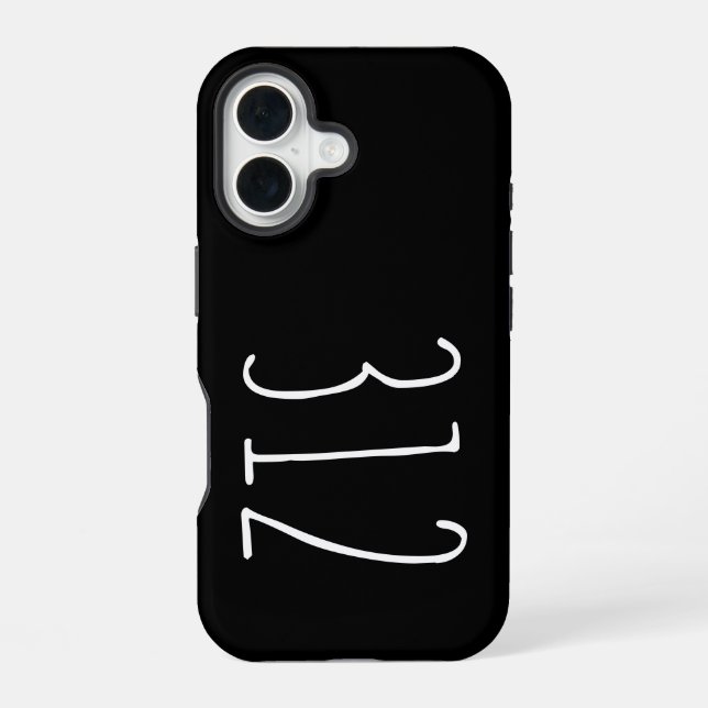 Funda Para iPhone 16 Área desgastada Código 312 (Chicago) (Reverso )