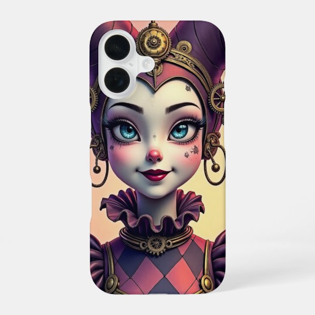 Funda Para iPhone 16 Arlequín Steampunk (Reverso )