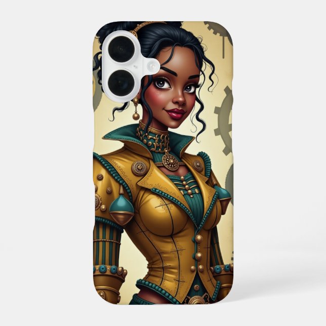 Funda Para iPhone 16 Arlequín Steampunk (Reverso )