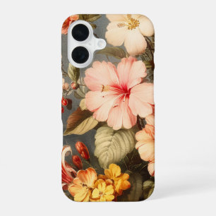 Funda Para iPhone 16 Arreglo floral vintage vibrante