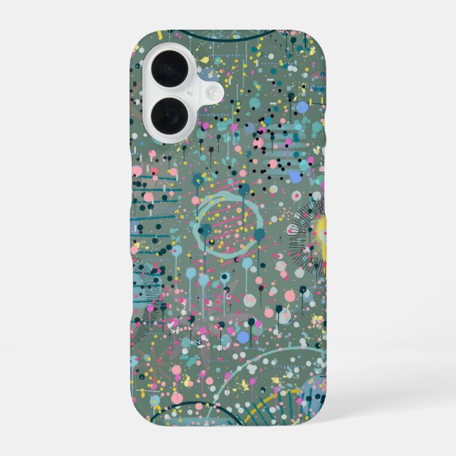 Funda Para iPhone 16 Arte abstracto: A través de la pradera (Reverso )