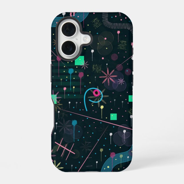 Funda Para iPhone 16 Arte abstracto: Cielos de invierno (Reverso )