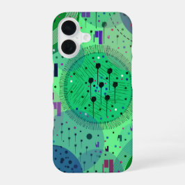 Funda Para iPhone 16 Arte abstracto: Fruta Kiwi Verde