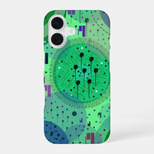 Funda Para iPhone 16 Arte abstracto: Fruta Kiwi Verde